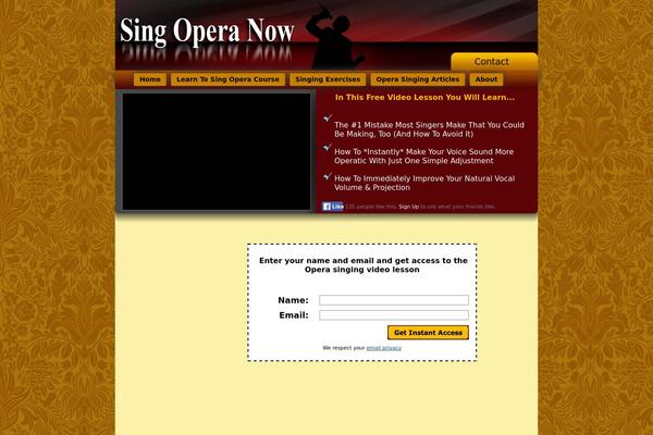 Opera theme site design template sample