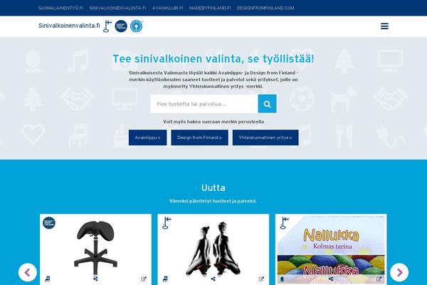 sinivalkoinenvalinta.fi site used Sinivalkoinen