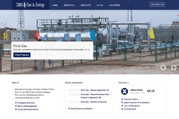 sinogasenergy.com site used Sinogas