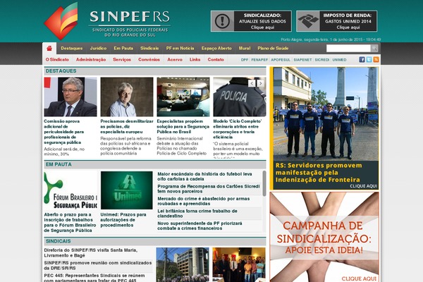 sinpefrs.org.br site used Sinpefrs