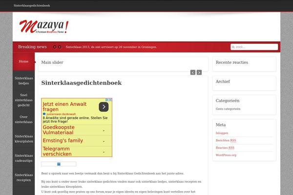 Mazaya theme site design template sample