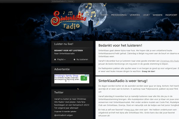 sinterklaasradio.nl site used Sinterklaas2