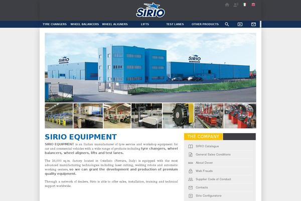 sirioequipment.com site used Siriotheme