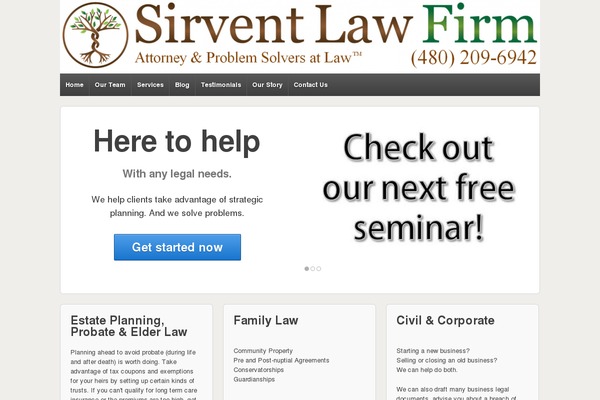 WordPress website example screenshot