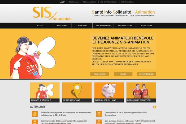 sis-animation.org site used Gantry_theme_sis_reseau