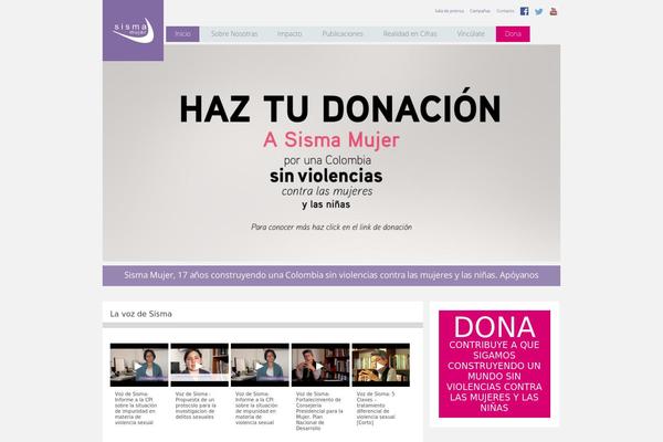 sismamujer.org site used Sisma-mujer-responsive