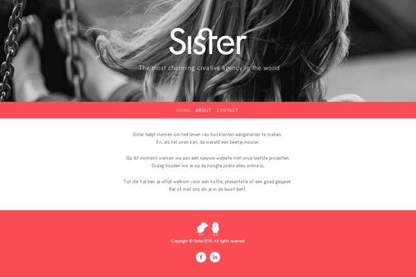 Sister theme site design template sample