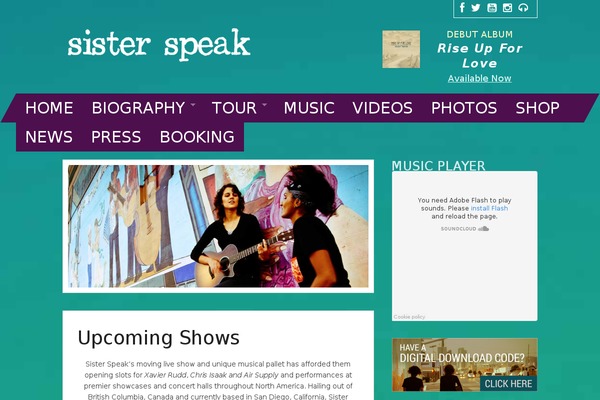 sisterspeakmusic.com site used Sisterspeak