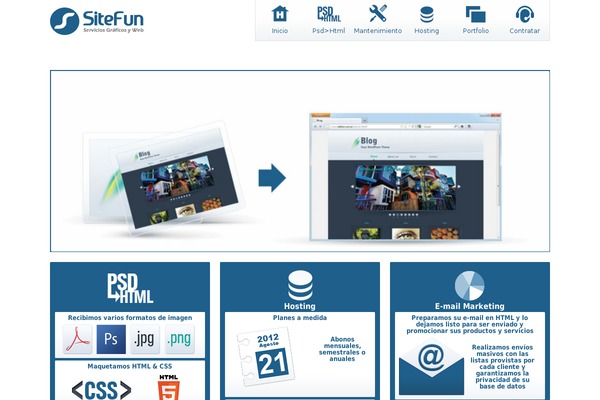 sitefun.com.ar site used Sitefun2012