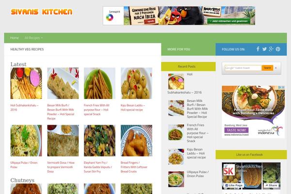 Hueman theme site design template sample