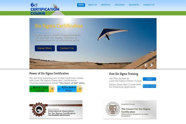 sixsigmacertificationcourse.com site used Sixsigmacertificationcourse