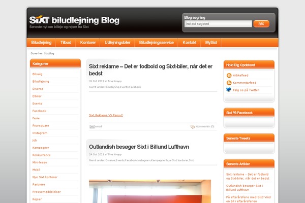 sixtblog.dk site used Sixt