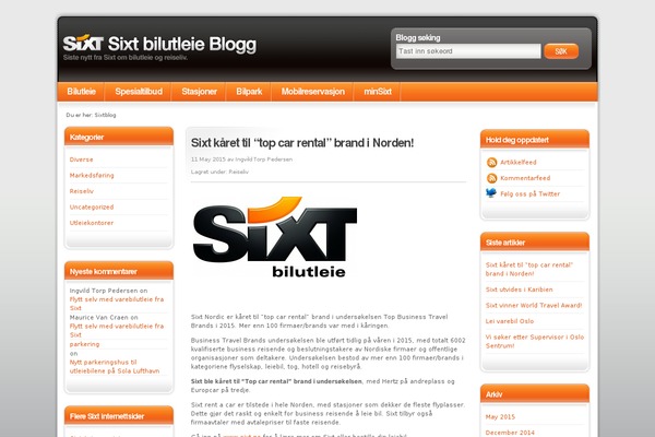 sixtblog.no site used Sixt