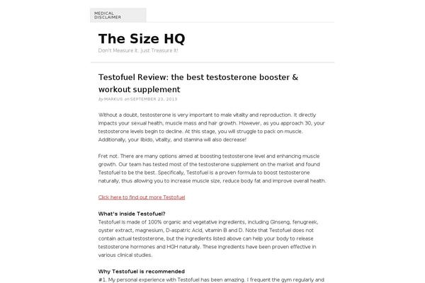 sizehq.com site used Thesis