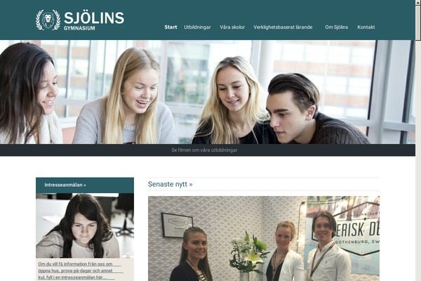 sjolinsgymnasium.se site used Sjolins