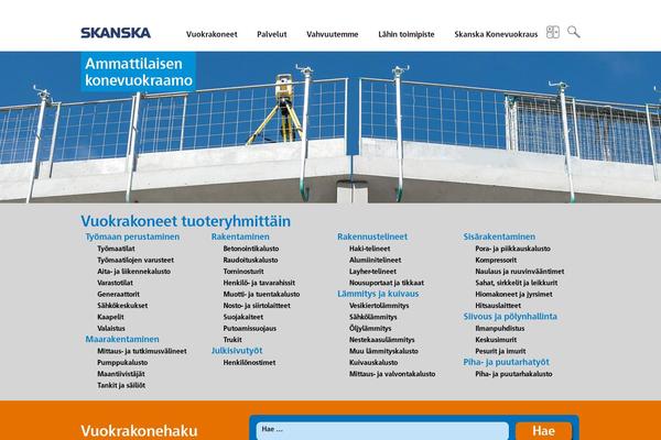 skanskarakennuskone.fi site used Skanskakonevuokraus