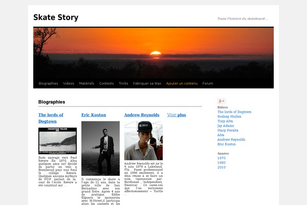 Twenty Ten theme site design template sample