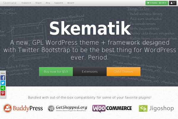Skematik theme websites examples