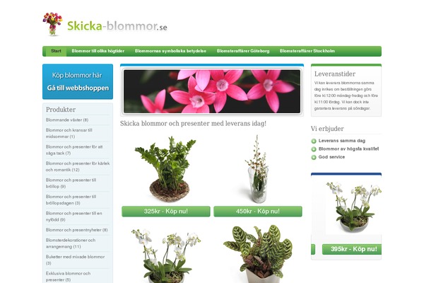 skicka-blommor.se site used Skickablommor