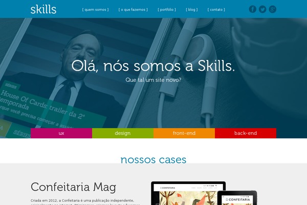 Skills theme site design template sample