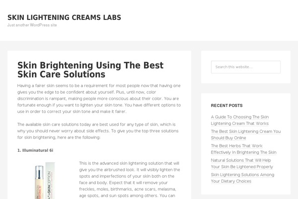 skinlighteningcreamlabs.com site used Genesis