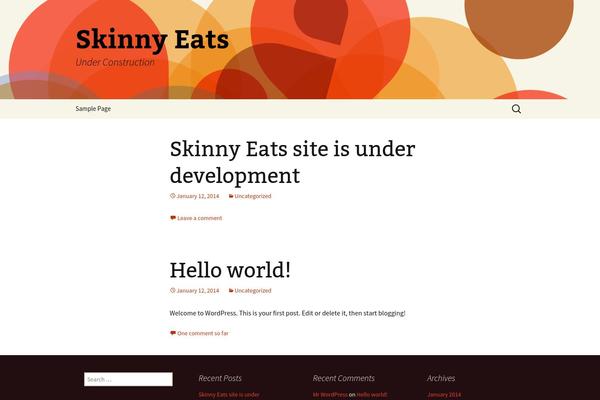 Twenty Thirteen theme site design template sample