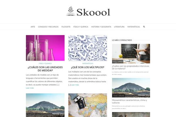 skoool.es site used Type