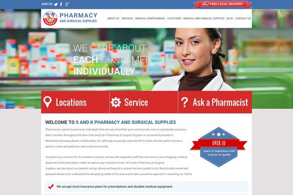 Pharmacy theme site design template sample