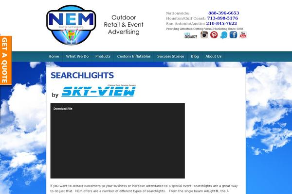 sky-view.com site used Builderchild-expansion-blue