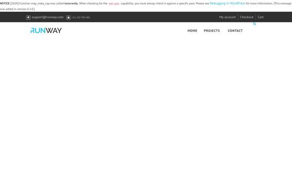 Runway theme site design template sample