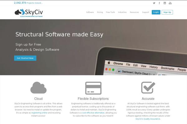 skyciv.com site used Avada Child Theme