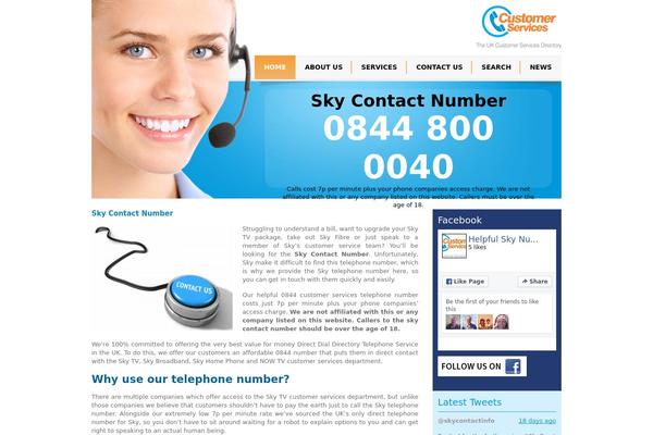 skycontactnumber.com site used Customerservices-1.0.1