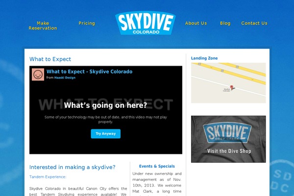 Skydive theme site design template sample
