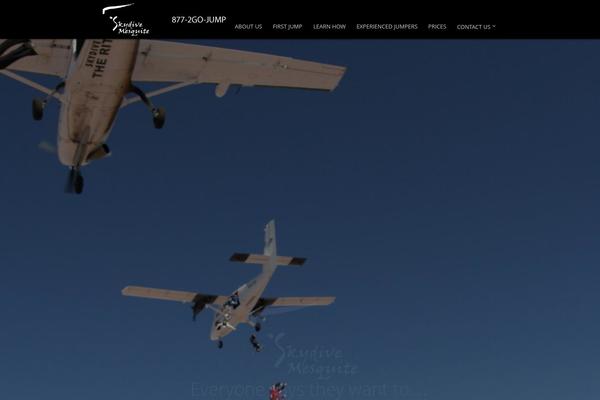 skydivemesquite.com site used Oneup.theme.1.6.2