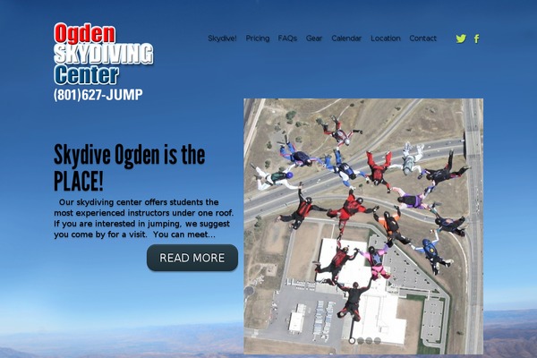 skydiveogden.com site used Fusion
