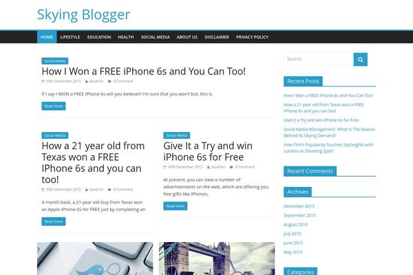 WordPress website example screenshot