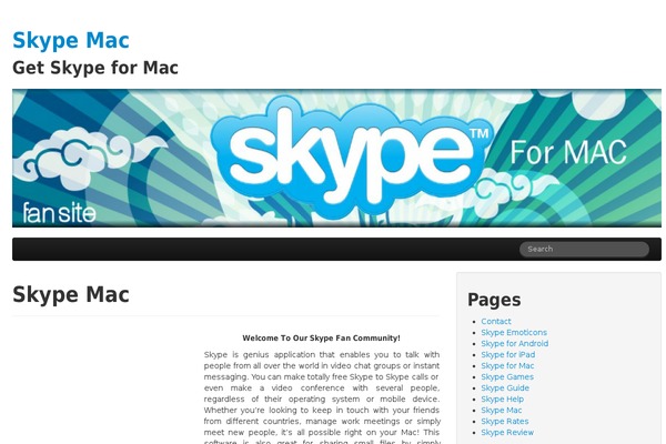 skypemac.com site used The Bootstrap