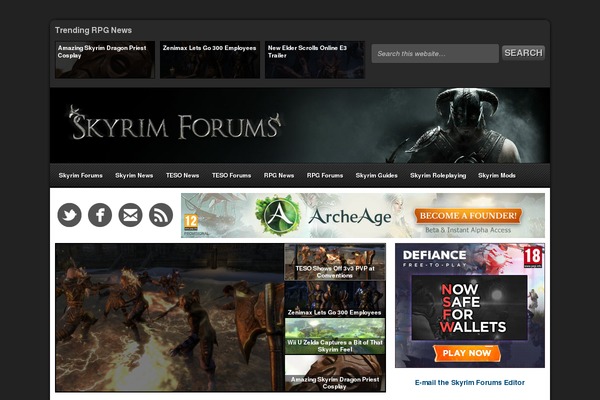 skyrimforums.org site used Steam-theme