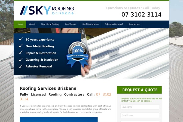 skyroofing theme websites examples