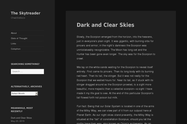 Twenty Fifteen theme site design template sample