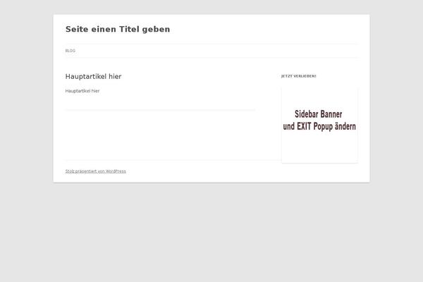 Twenty Fifteen theme site design template sample
