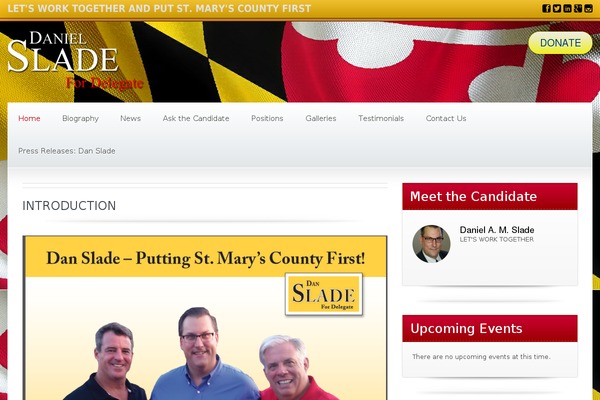 Candidate theme site design template sample