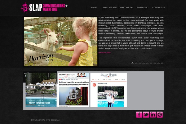 slapcommunications.com site used Slap