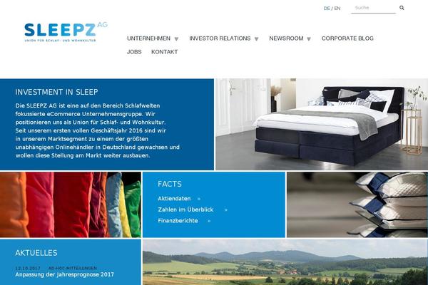 sleepz.com site used Sleepz-twentytwelve