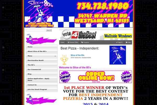 sliceofthe80s.com site used Slice