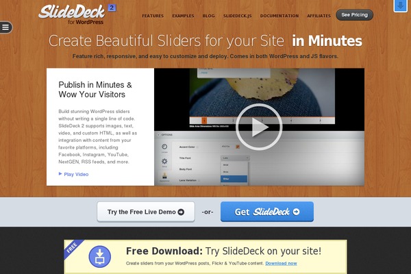Site using Slidedeck plugin