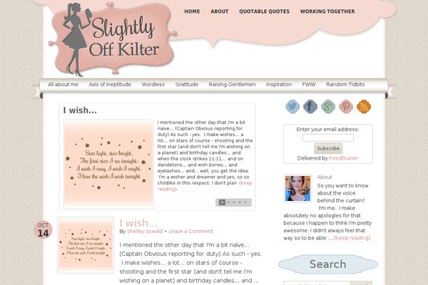 slightly-off-kilter.com site used Slightly-off-kilter