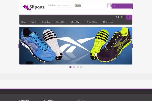 sliponz.com site used Wootheme