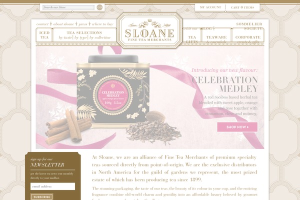 sloanetea.com site used Sloane