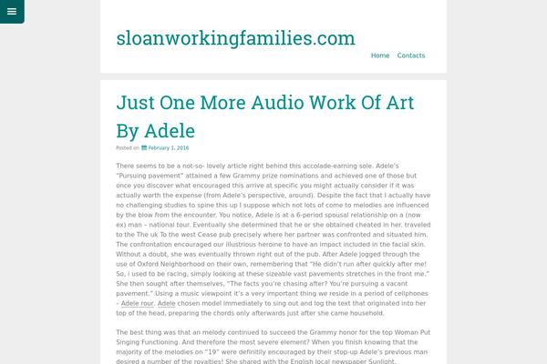 sloanworkingfamilies.com site used Just Write